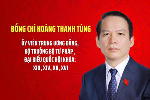Đồng chí Hoàng Thanh Tùng giữ chức Bộ trưởng Bộ Tư pháp