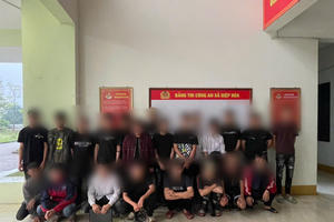 Triệu tập 25 đối tượng liên quan để làm rõ hành vi gây rối trật tự công cộng.