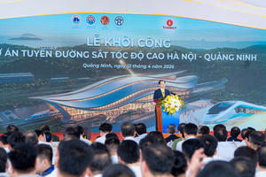 Vingroup khởi công dự án tuyến đường sắt tốc độ cao Hà Nội - Quảng Ninh
