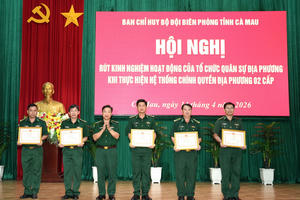 BĐBP Cà Mau tiếp tục giữ vững vai trò nòng cốt, chuyên trách trong quản lý, bảo vệ biên giới quốc gia