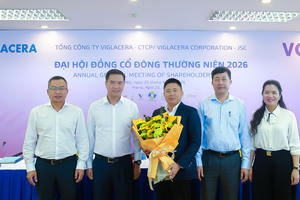 ĐHĐCĐ Viglacera (VGC) 2026: Đề xuất lùi thời hạn thoái vốn Nhà nước, chuẩn bị khởi công 900 ha khu công nghiệp