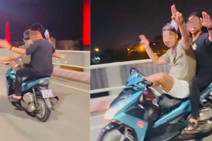 Triệu tập thanh niên điều khiển xe máy bằng chân, khoe trên TikTok
