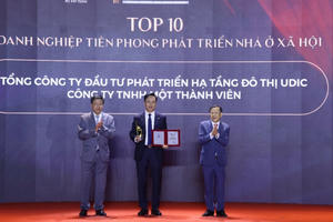 UDIC được vinh danh Top 10 doanh nghiệp tiên phong phát triển nhà ở xã hội