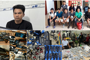 Công an nhiều tỉnh phối hợp triệt phá đường dây sản xuất, tàng trữ, mua bán trái phép vũ khí quân dụng quy mô lớn Công an nhiều tỉnh phối hợp triệt phá đường dây sản xuất, tàng trữ, mua bán trái phép vũ khí quân dụng quy mô lớn