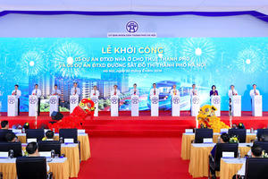 Thủ tướng dự lễ khởi công 5 tuyến đường sắt, 3 dự án nhà ở cho thuê tại Hà Nội