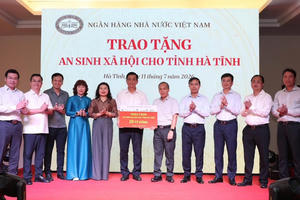 Ngân hàng Nhà nước hỗ trợ tỉnh Hà Tĩnh 10 tỷ đồng thực hiện an sinh xã hội