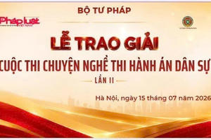 Ngày mai 15/7, trang trọng trao giải Cuộc thi “Chuyện nghề thi hành dân sự” lần thứ II Ngày mai 15/7, trang trọng trao giải Cuộc thi “Chuyện nghề thi hành dân sự” lần thứ II