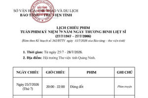 Quảng Ninh tổ chức tuần phim “Uống nước nhớ nguồn” kỷ niệm 79 năm Ngày Thương binh - Liệt sĩ