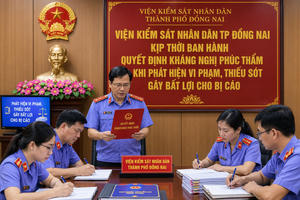 Phát hiện vi phạm, thiếu sót gây bất lợi cho bị cáo, VKSND TP Đồng Nai ra kháng nghị phúc thẩm kịp thời Phát hiện vi phạm, thiếu sót gây bất lợi cho bị cáo, VKSND TP Đồng Nai ra kháng nghị phúc thẩm kịp thời