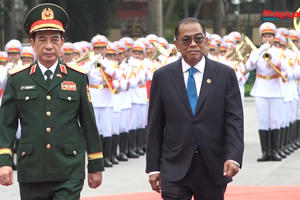 Đại tướng Phan Văn Giang chủ trì lễ đón Bộ trưởng Bộ Quốc phòng Malaysia
