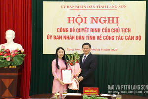 Bà Trần Thị Vân Thùy được bổ nhiệm làm Giám đốc Sở Ngoại vụ Lạng Sơn