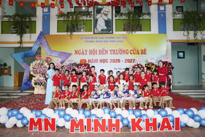 Học sinh Trường Mầm non Minh Khai hân hoan trong lễ khai giảng năm học 2026 - 2027 
