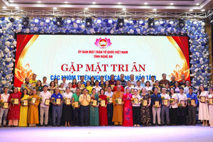 MTTQ Việt Nam tỉnh Nghệ An gặp mặt, tri ân 180 nhóm thiện nguyện 