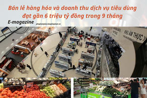 Bán lẻ hàng hóa và doanh thu dịch vụ tiêu dùng đạt gần 6 triệu tỷ đồng trong 9 tháng Bán lẻ hàng hóa và doanh thu dịch vụ tiêu dùng đạt gần 6 triệu tỷ đồng trong 9 tháng