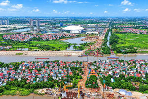 Phân luồng giao thông phục vụ thi công cầu Tứ Liên từ ngày 21/10 Phân luồng giao thông phục vụ thi công cầu Tứ Liên từ ngày 21/10