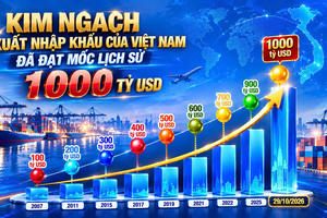 Hôm nay - 29/10, kim ngạch xuất nhập khẩu Việt Nam chính thức đạt 1.000 tỷ USD