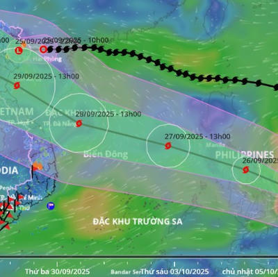 Bản tin tổng hợp 25/09: Bão Bualoi tăng cấp, đổ bộ vào Biển Đông đêm mai (26/9) Bản tin tổng hợp 25/09: Bão Bualoi tăng cấp, đổ bộ vào Biển Đông đêm mai (26/9)