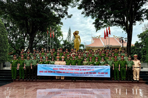 Trường Đại học CSND tổ chức nghiên cứu thực tế cho học viên Trung cấp lý luận chính trị tại xã Đất Đỏ