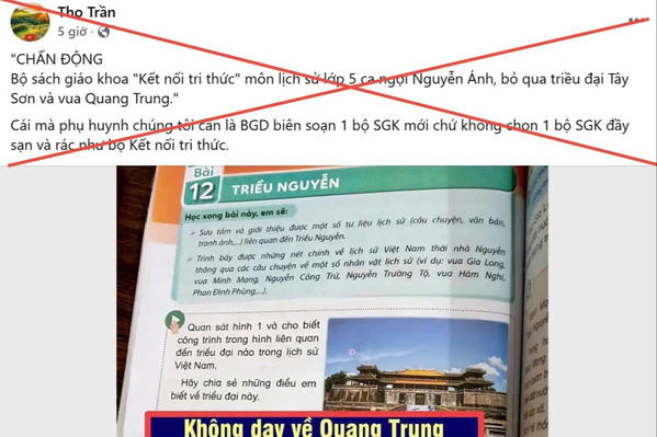 Bộ GD-ĐT phản bác thông tin thất thiệt về nội dung lịch sử trong sách giáo khoa