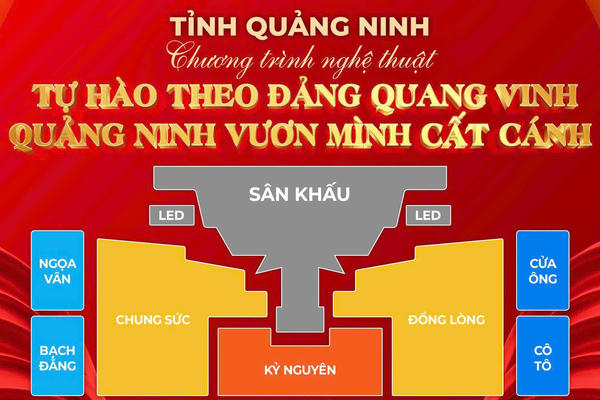 Miễn phí 50.000 vé mời tại Chương trình: 'Tự hào theo Đảng quang vinh - Quảng Ninh vươn mình cất cánh'