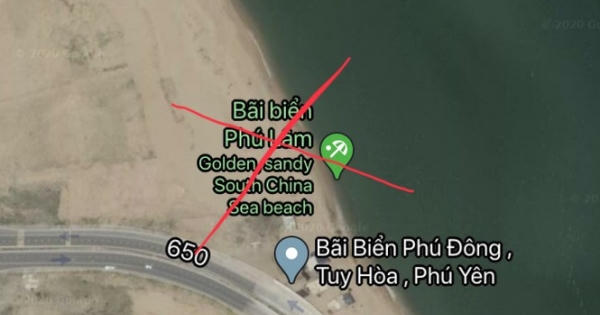 Google Maps biến bãi biển Tuy Hòa thành 'South China Sea beach'