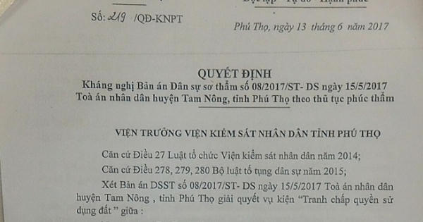 TAND huyện Tam Nông, Phú Thọ xét xử vi phạm thủ tục tố tụng? TAND huyện Tam Nông, Phú Thọ xét xử vi phạm thủ tục tố tụng?
