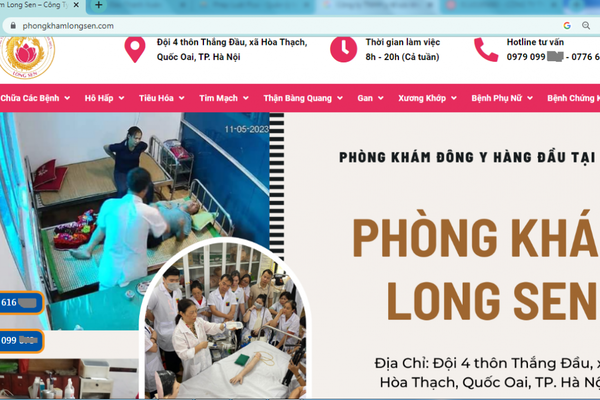 Vi phạm Luật khám bệnh, chữa bệnh Phòng khám Long Sen bị tước giấy phép hoạt động 04 tháng