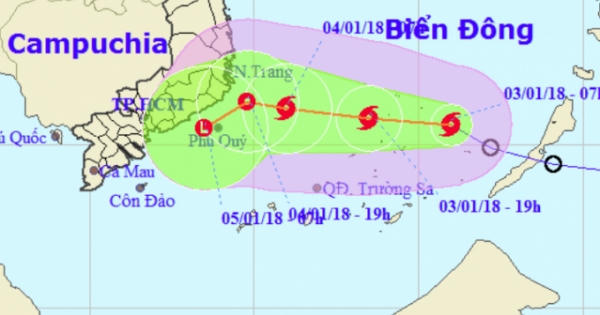 Tin bão số 1 năm 2018: Áp thấp nhiệt đới đã mạnh lên thành bão, tiến thẳng vào đất liền