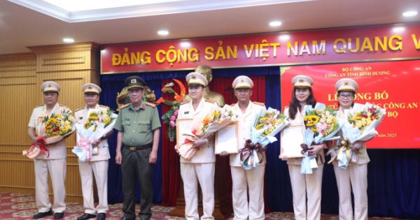 Công an Bình Dương bổ nhiệm nhiều cán bộ cấp phòng