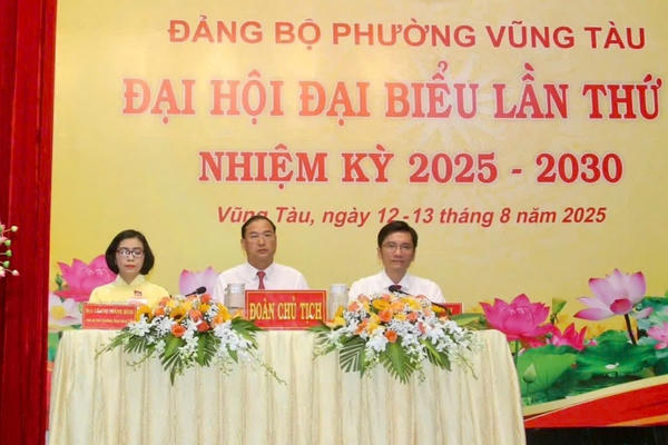 Phường Vũng Tàu tổ chức Đại hội Đảng bộ lần thứ I, xác định 3 khâu đột phá phát triển nhiệm kỳ 2025 - 2030