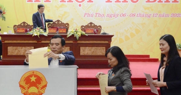 Phú Thọ: Công bố kết quả lấy phiếu tín nhiệm đối với 27 người giữ chức vụ do HĐND tỉnh bầu