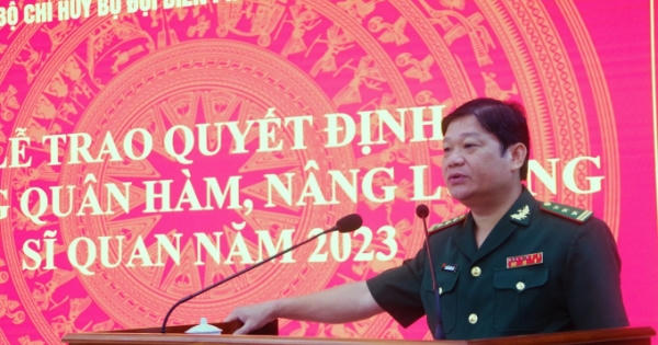 Bà Rịa - Vũng Tàu: Bộ đội Biên phòng trao quyết định thăng quân hàm, nâng lương sĩ quan năm 2023