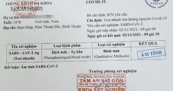 Tóm gọn nhóm đối tượng làm giả phiếu xét nghiệm Covid-19