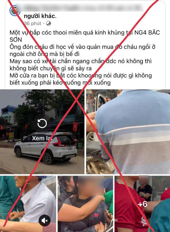 Thực hư thông tin "bé gái đang đi với ông nội bị thôi miên, bắt cóc" ở Thái Nguyên
