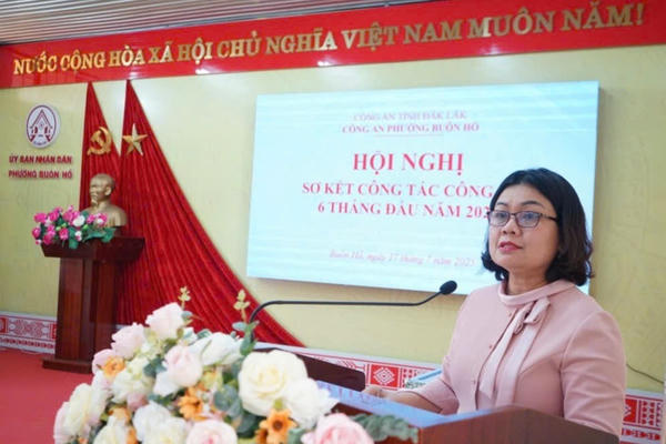 Công an phường Buôn Hồ giữ vững vai trò nòng cốt đảm bảo an ninh, trật tự sau hợp nhất