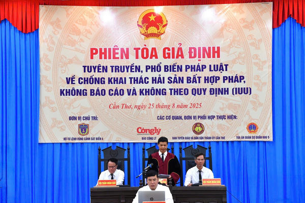 Bổ ích "Phiên toà giả định" tuyên truyền về chống khai thác hải sản bất hợp pháp tại xã Trần Đề (Cần Thơ) Bổ ích "Phiên toà giả định" tuyên truyền về chống khai thác hải sản bất hợp pháp tại xã Trần Đề (Cần Thơ)