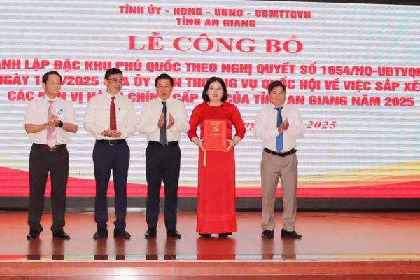 An Giang công bố nhân sự chủ chốt 3 đặc khu Phú Quốc, Thổ Châu và Kiên Hải