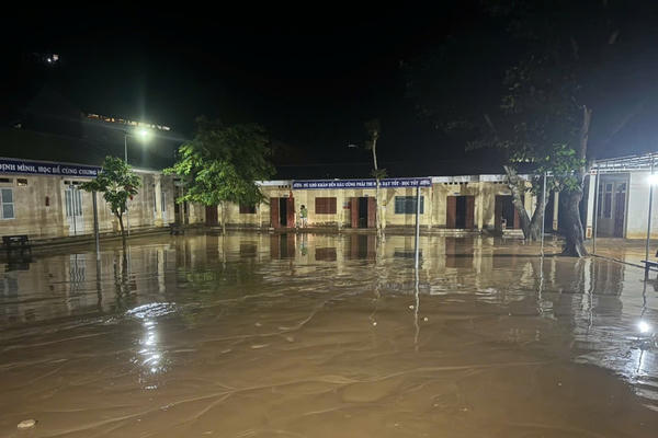 Nghệ An: Lũ về bất ngờ, thầy trò sơ tán giữa đêm khuya