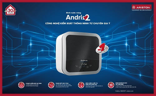 Ariston ra mắt bình nước nóng với công nghệ kiểm soát thông minh