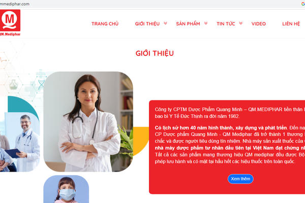 Công ty cổ phần thương mại Dược phẩm Quang Minh bị xử phạt hành chính