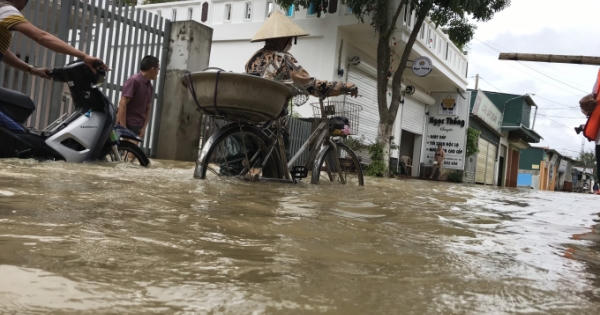 Chùm ảnh người dân thuộc huyện Quỳnh Lưu, Nghệ An oằn mình trong biển nước
