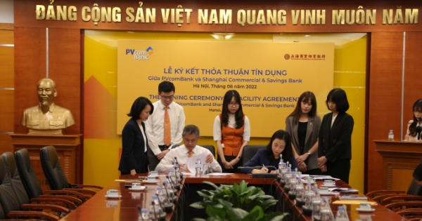 PVcomBank và Shanghai Commercial & Savings Bank ký kết hợp đồng tín dụng song phương
