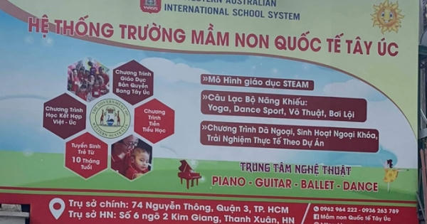 Thanh Xuân (Hà Nội): Trường mầm non quốc tế Tây Úc chưa được cấp phép đã ngang nhiên tổ chức tuyển sinh?