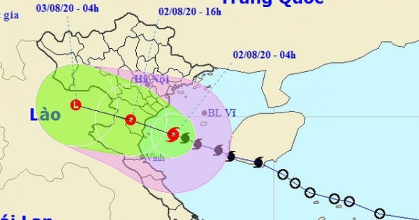 Bão số 2 đang tiến gần bờ biển Thái Bình - Nghệ An, nhiều nơi mưa lớn