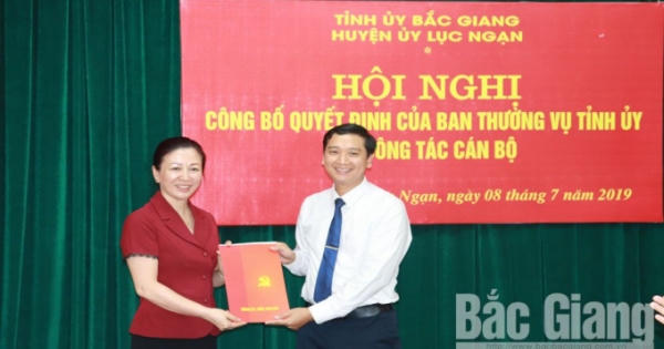 Huyện Lục Ngạn có tân Bí thư