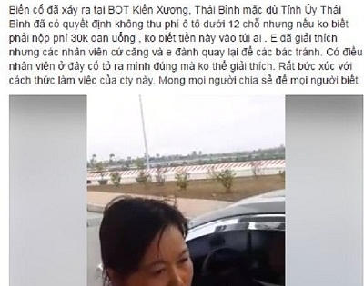 BOT Kiến Xương (Thái Bình) bị tố thu phí trái quy định, tiền vào túi ai?