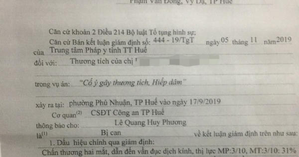 Vụ án BS Phương ở Huế: Kết quả giám định lần 2 cao hơn rất nhiều so với lần 1
