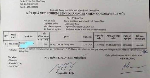 Quảng Nam: Nữ du học sinh trở về từ Vũ Hán âm tính với virus Corona Quảng Nam: Nữ du học sinh trở về từ Vũ Hán âm tính với virus Corona