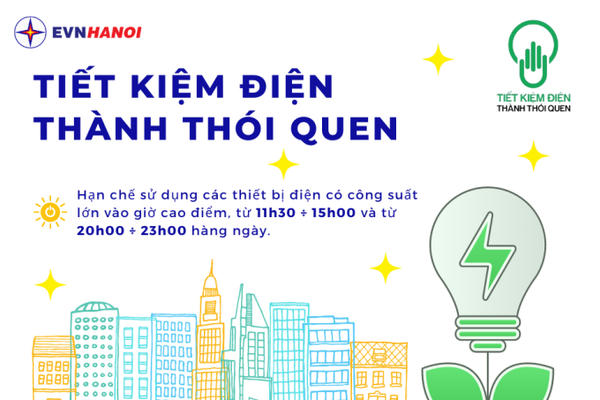 EVNHANOI khuyến nghị khách hàng sử dụng điện hợp lý