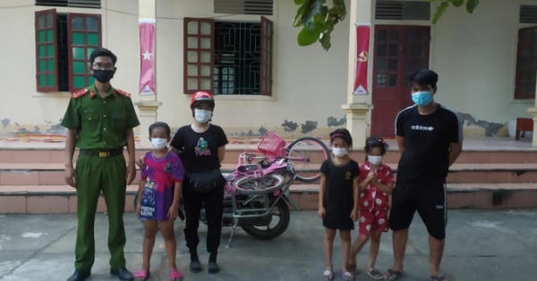 Kịp thời phát hiện 3 cháu nhỏ đi lạc cách nhà hàng chục km